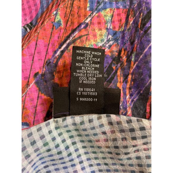 Lane Bryant Womens Sleeveless Ruffle Floral Top Size 16 Multicolor Polyester - Picture 7 of 7